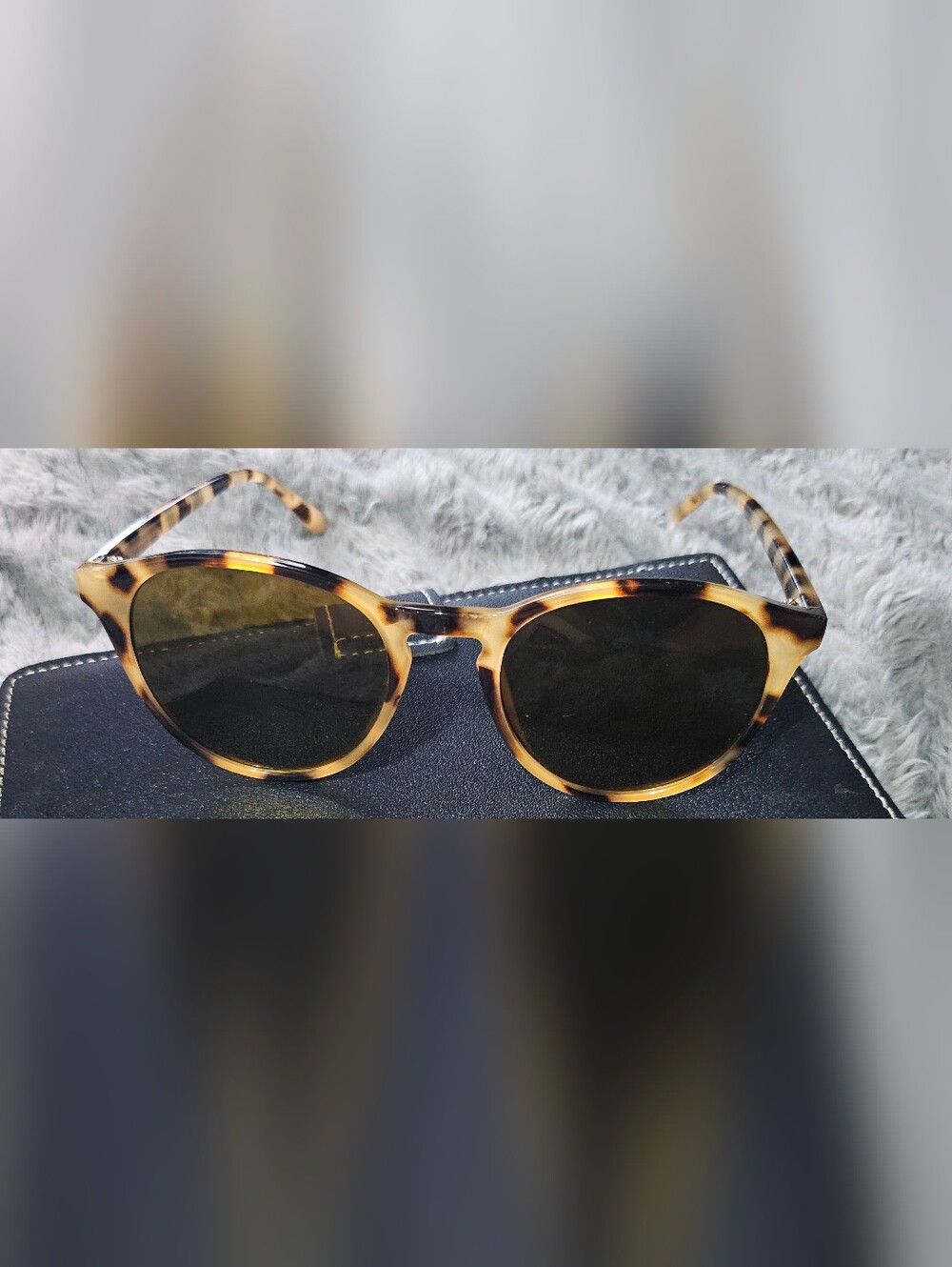 Crap Eyewear Stereo Designer Tortoiseshell Round Men's Sunglasses - Brown Lenses